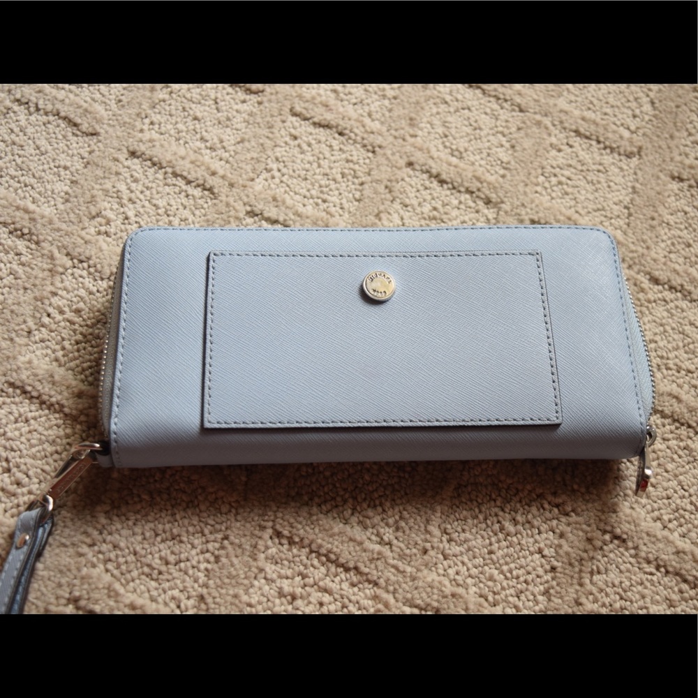 Michael Kors Light Blue Leather Continental Wallet